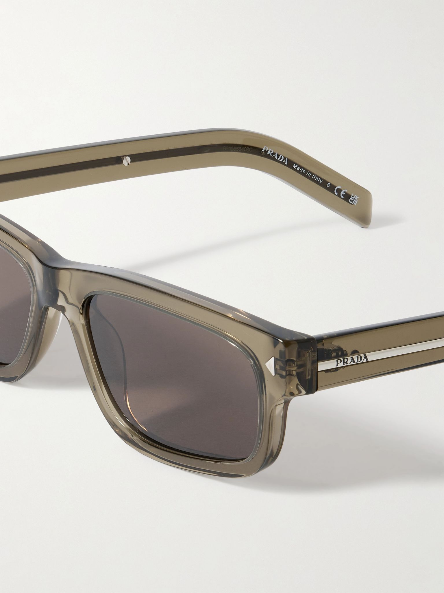Square-Frame Acetate Sunglasses Brown - 3
