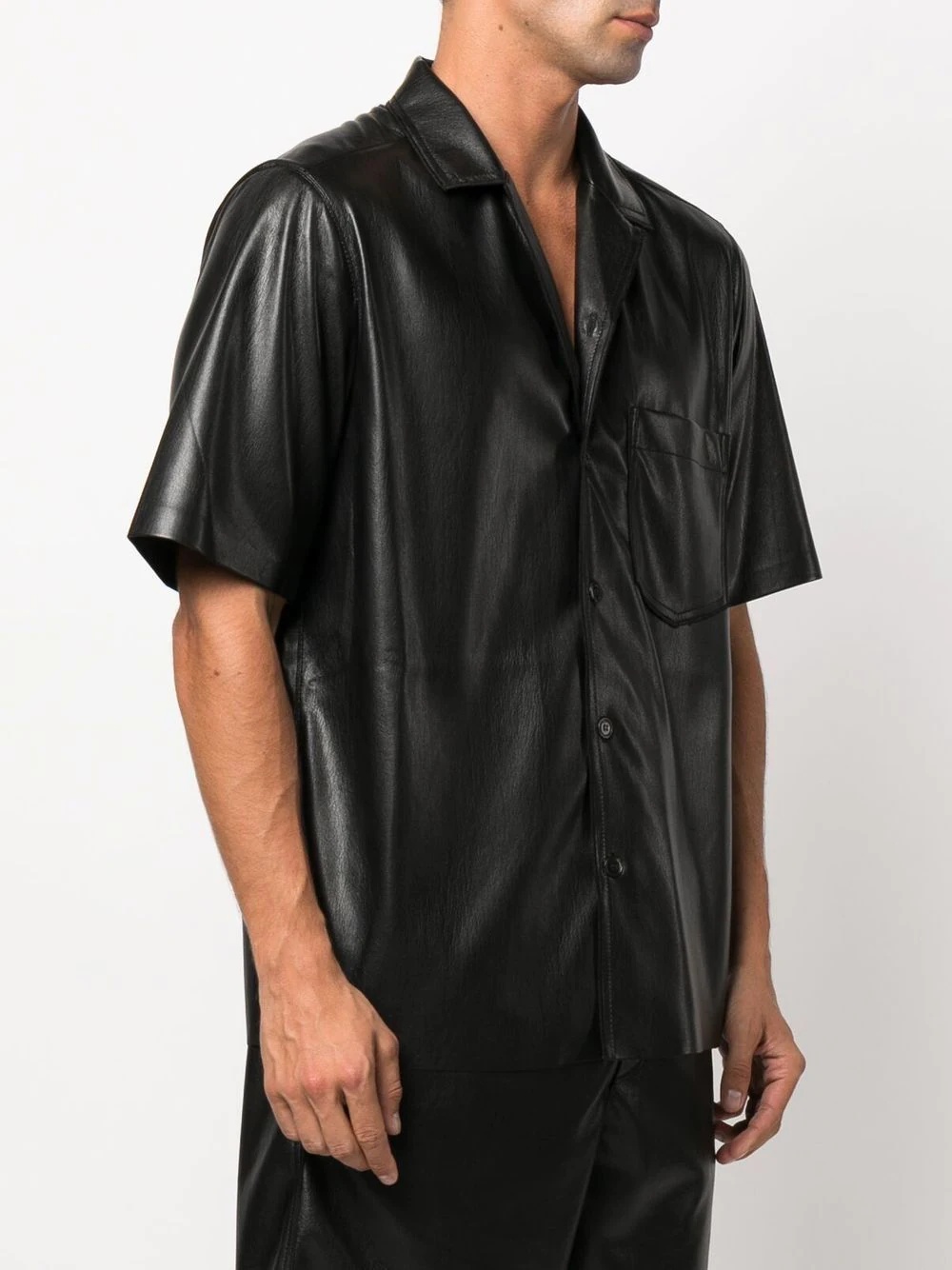 Camp faux-leather shirt - 3