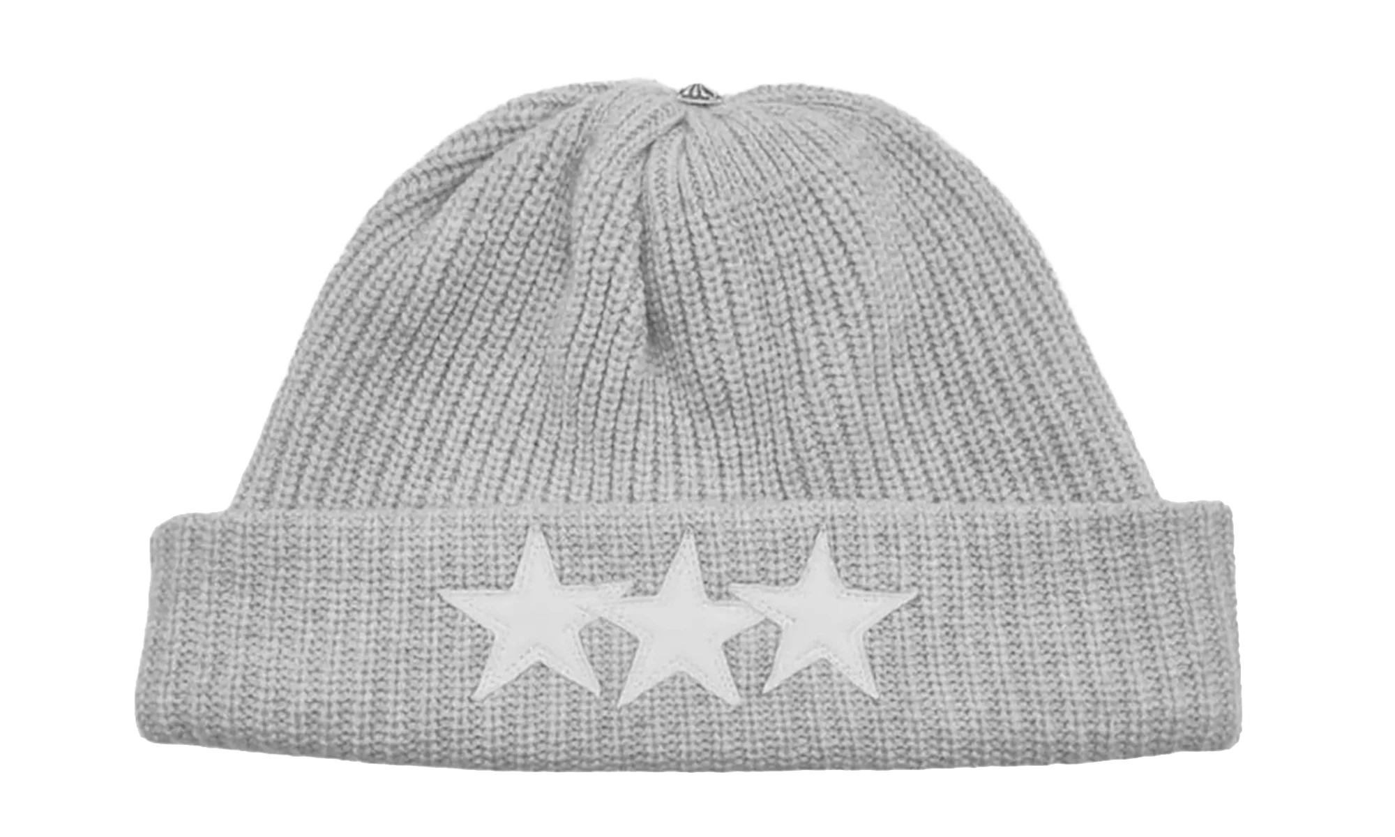 Triple Star Patch Beanie "Grey" CHRM1470 - 1