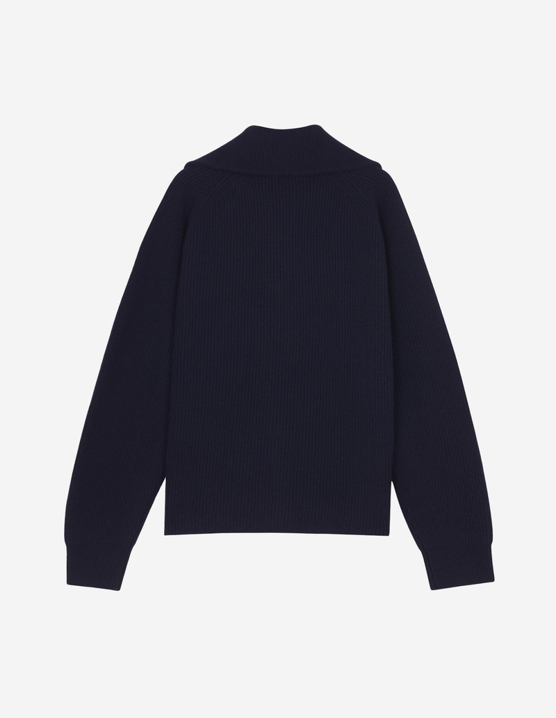 BOLD FOX HEAD PATCH HALF ZIP RIBBED JUMPER 6