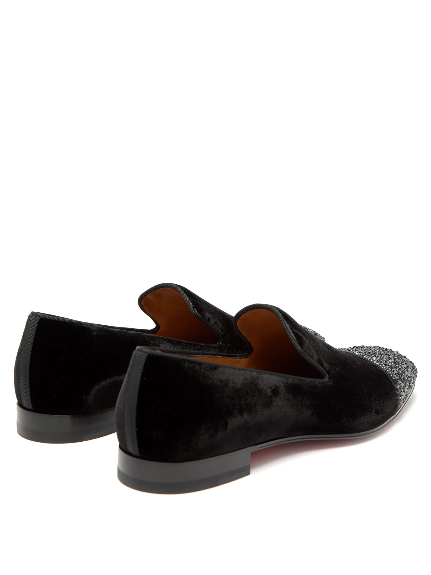 Dandelion crystal-embellished velvet loafers - 4