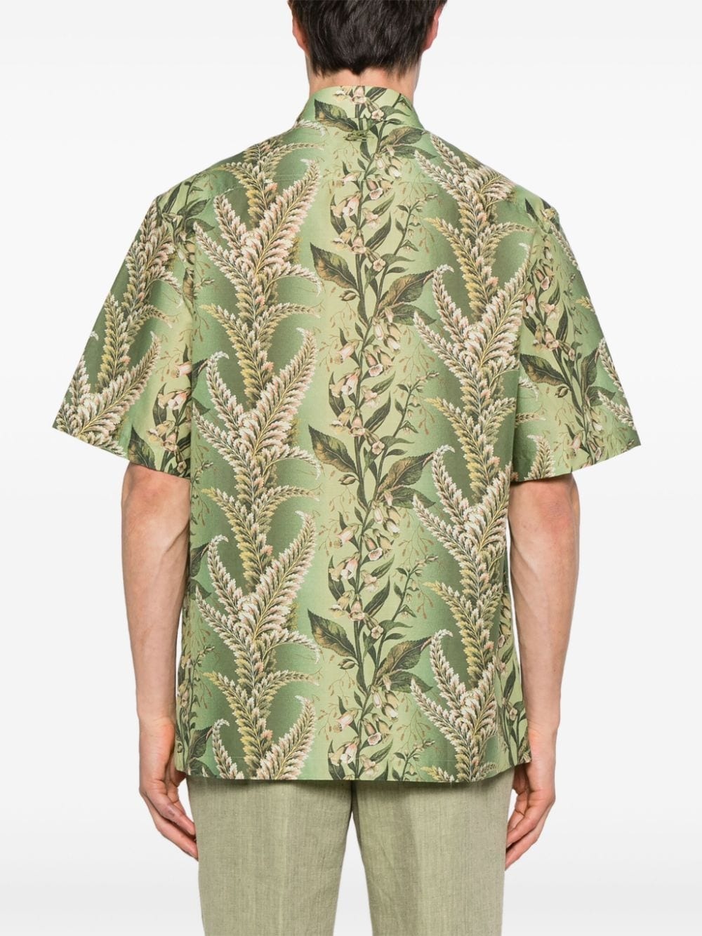 floral-print cotton shirt - 4