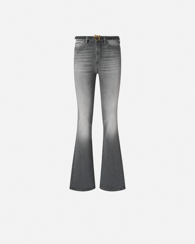 GREY DENIM FLARED JEANS 1