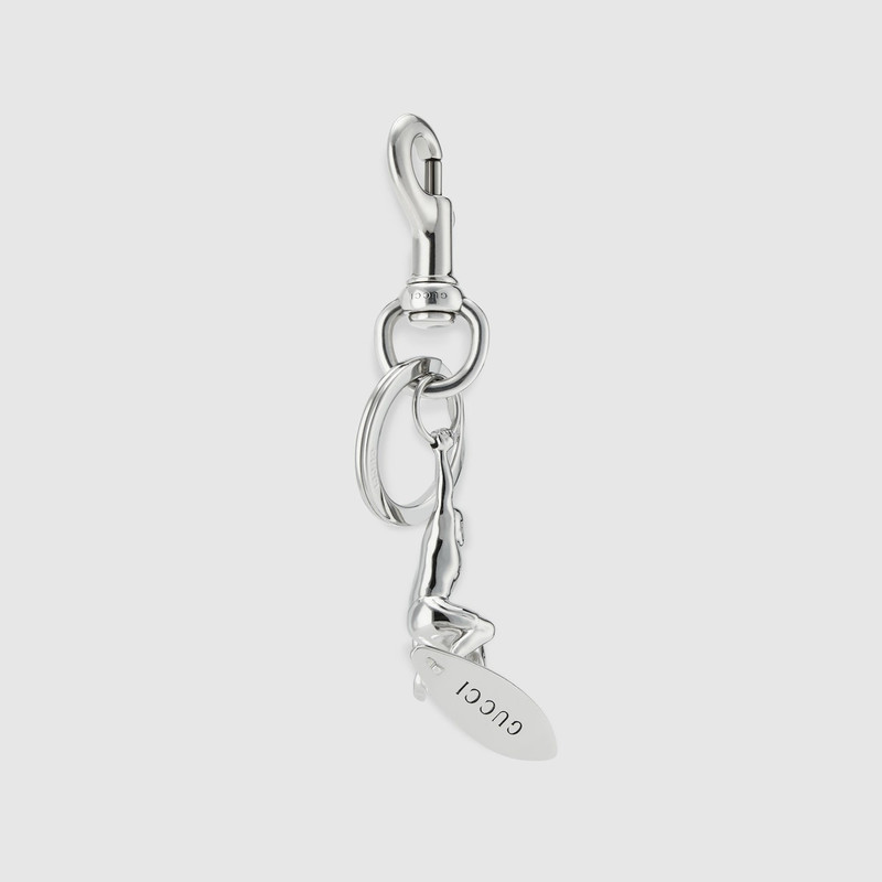 GUCCI Engraved surfer keychain charm outlook