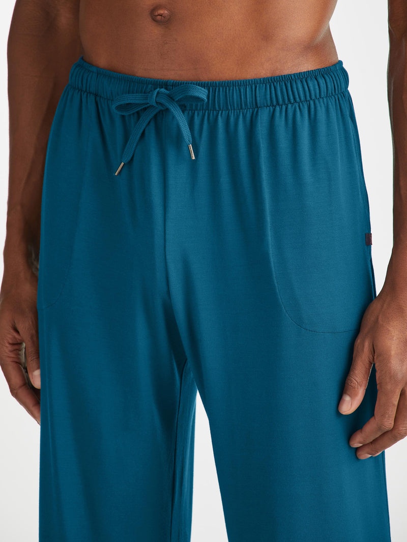 Men's Lounge Pants Basel Micro Modal Stretch Poseidon Blue - 5