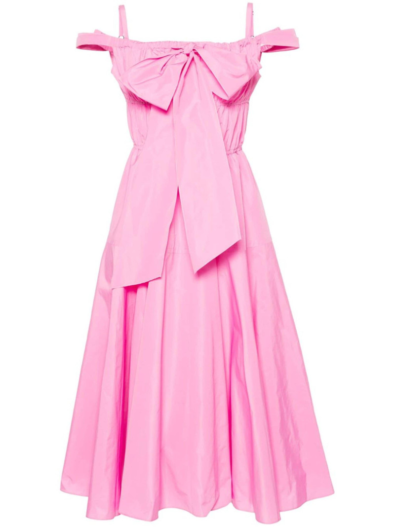 bow-detailed faille midi dress 1