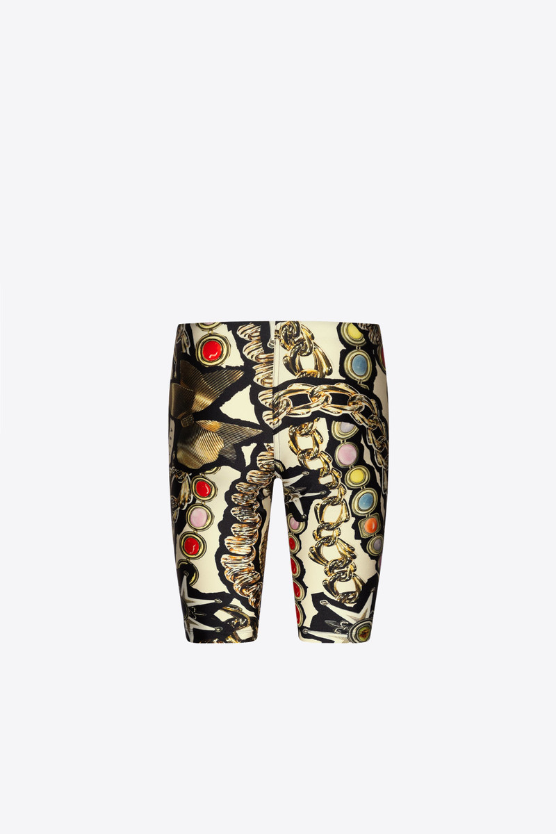 AREA GEMSTONE CHAIN PRINTED BIKER SHORT outlook