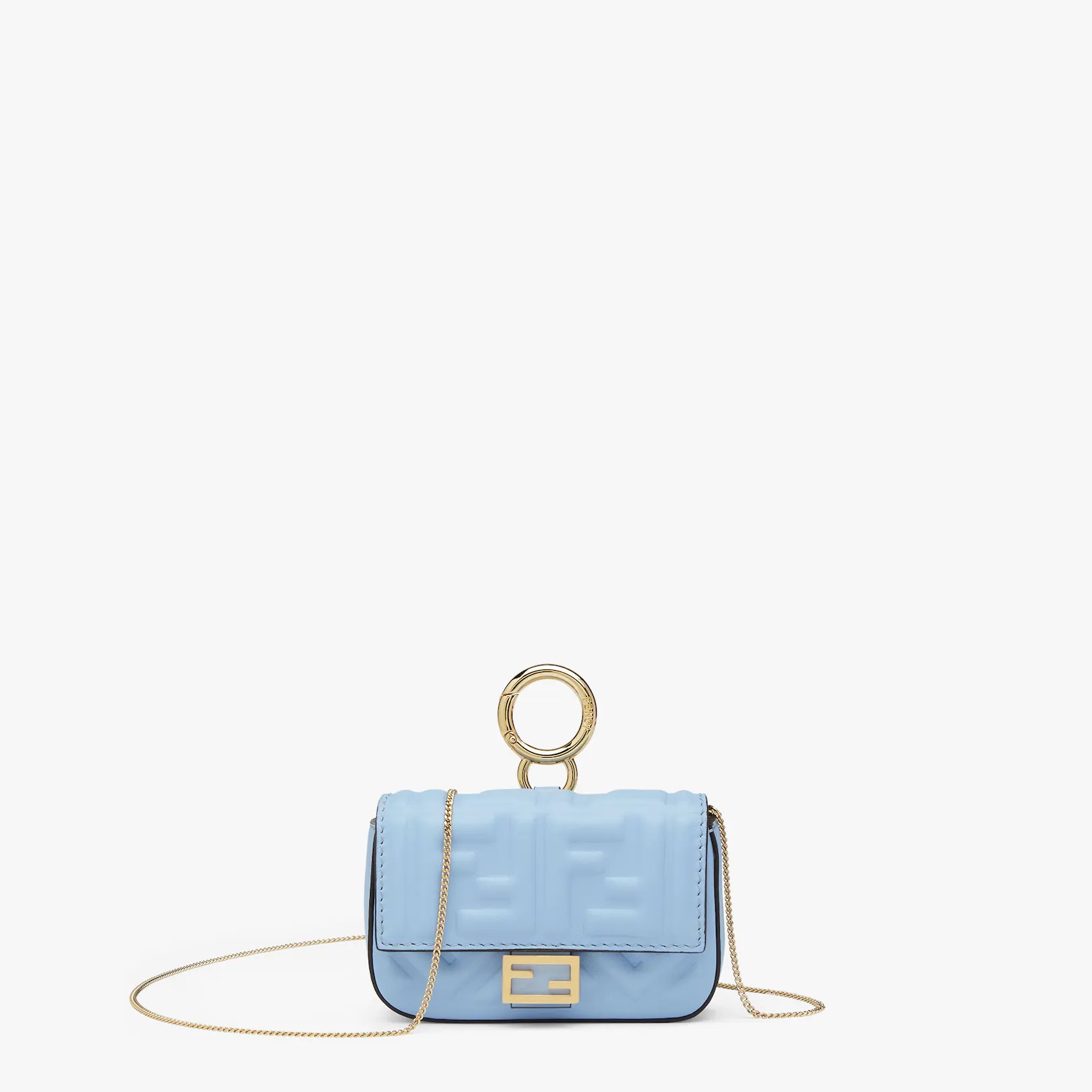 Light blue nappa leather charm - 1