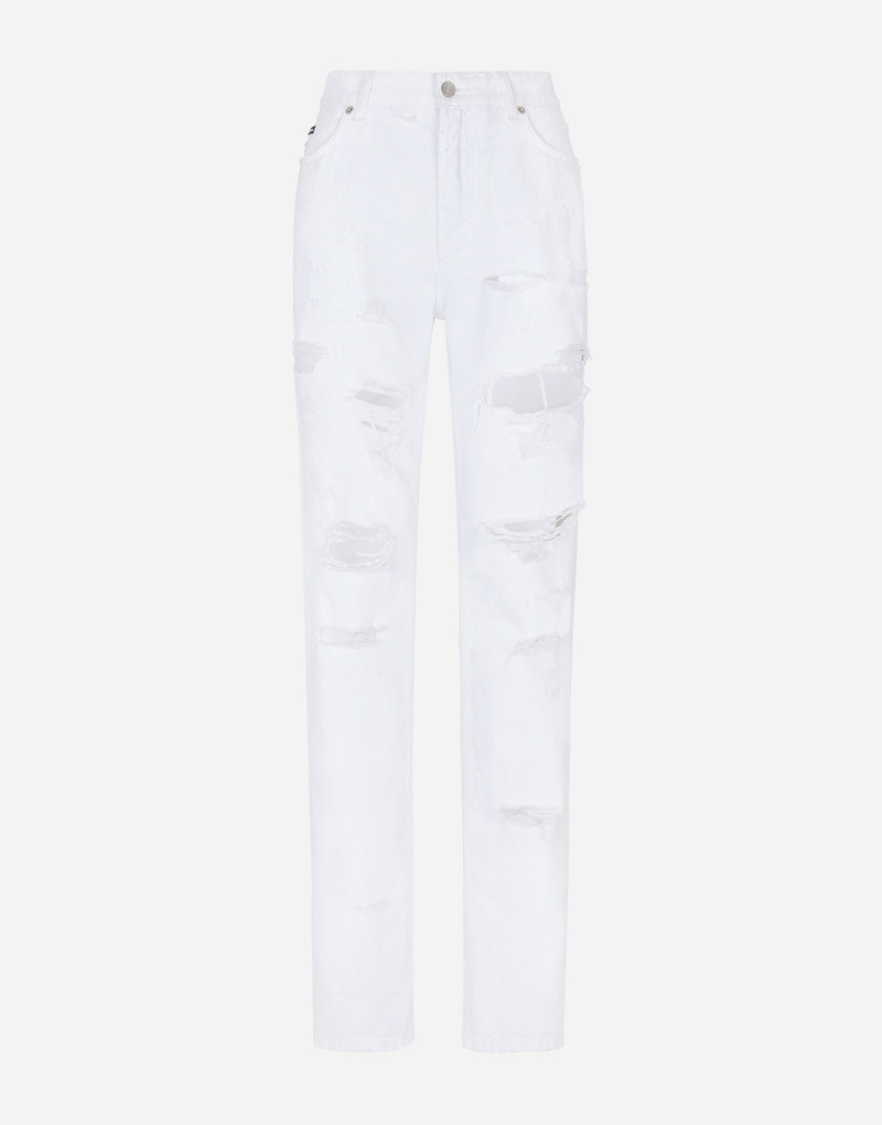 Boyfriend jeans with rips 1