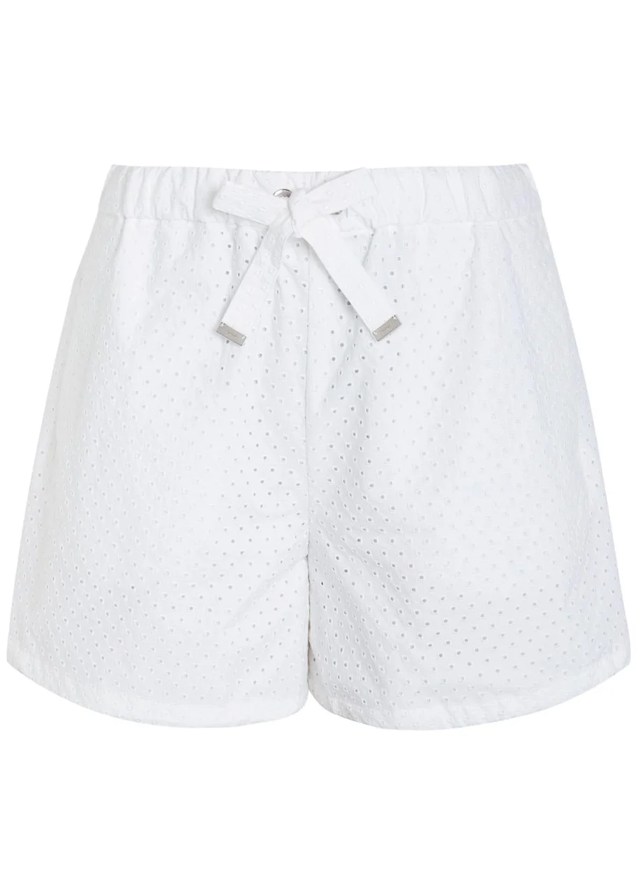 Moncler Logo-appliquéd Embroidered Cotton Shorts - 1