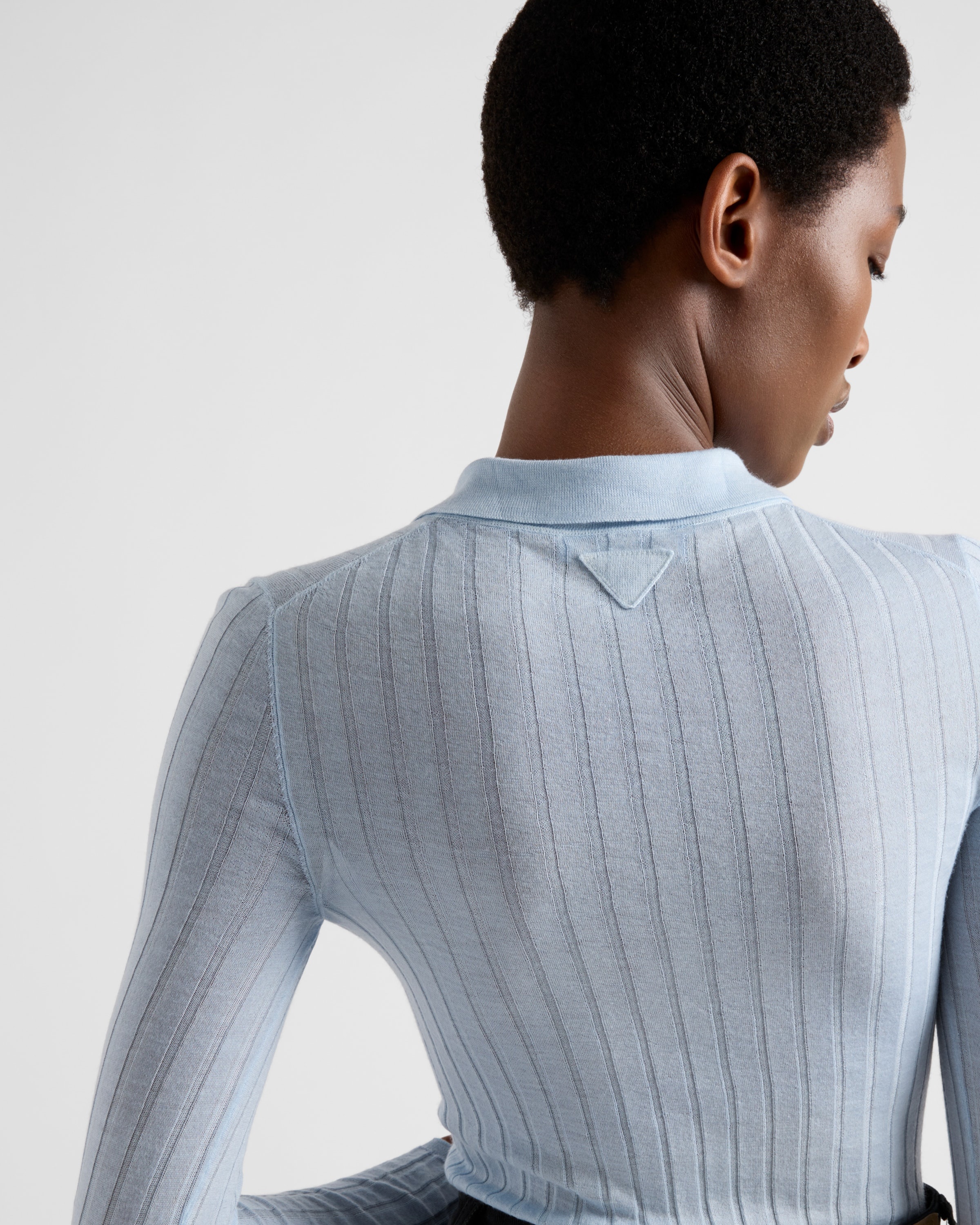 Cashmere and silk polo shirt - 4