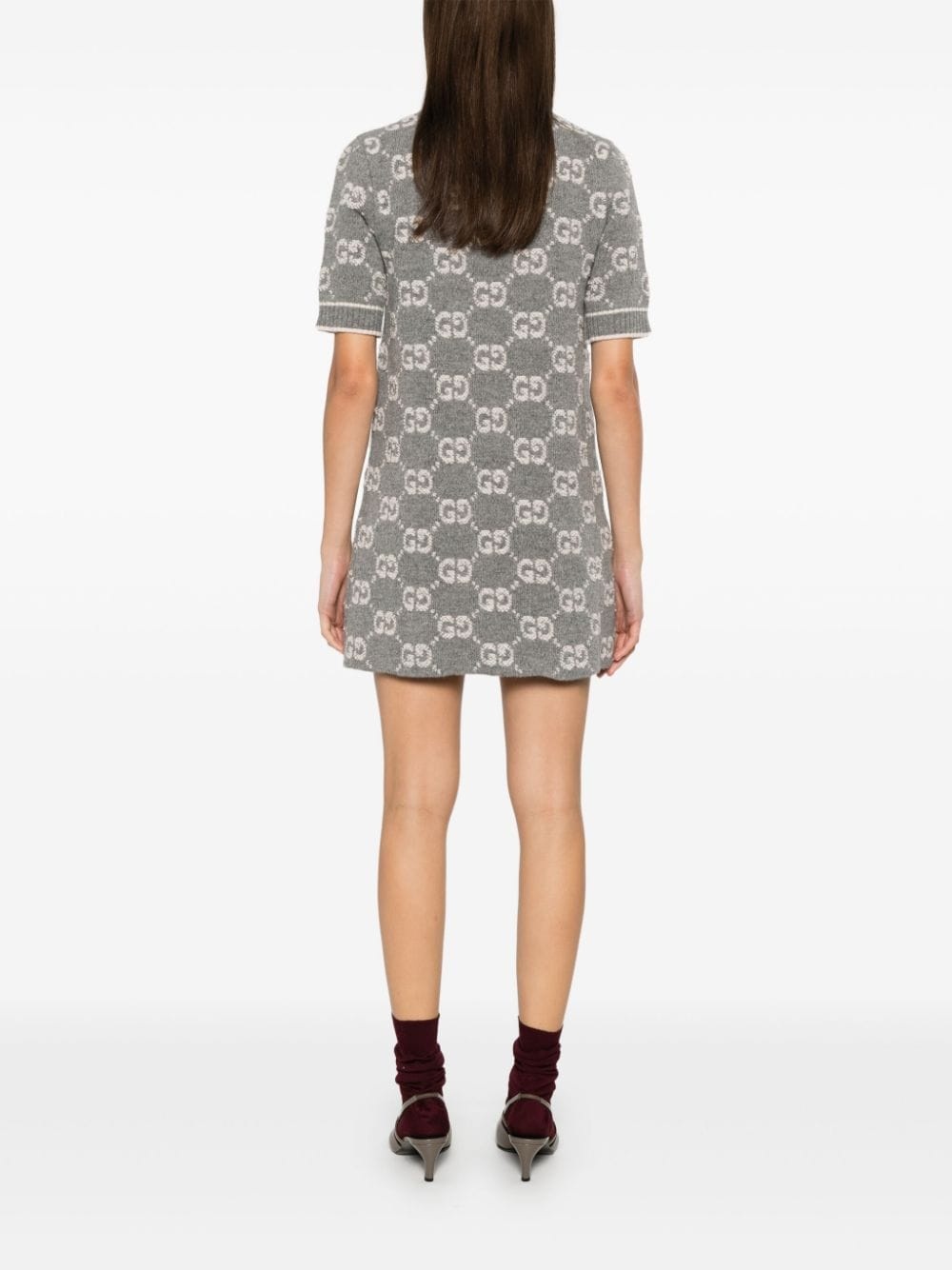 GG-jacquard mini dress - 4