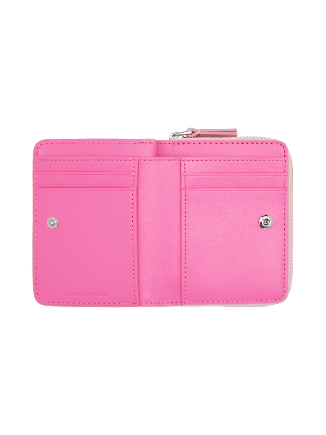 Pink 'The Leather Mini Compact' Wallet - 3