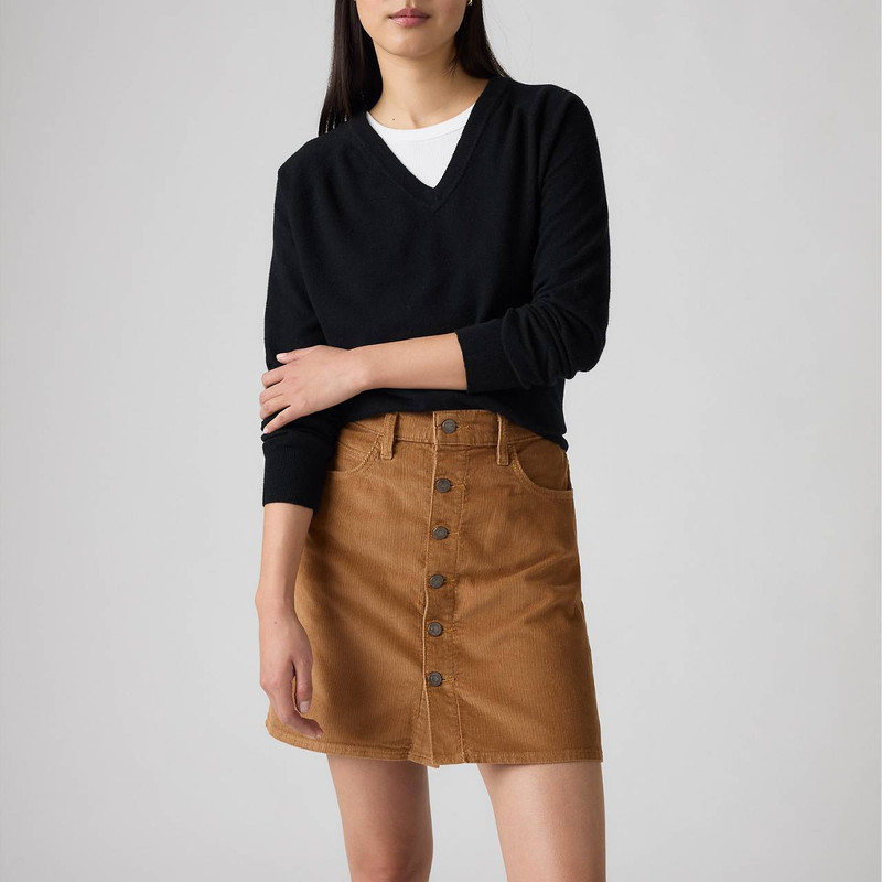 RETRO BUTTON FRONT SKIRT 4