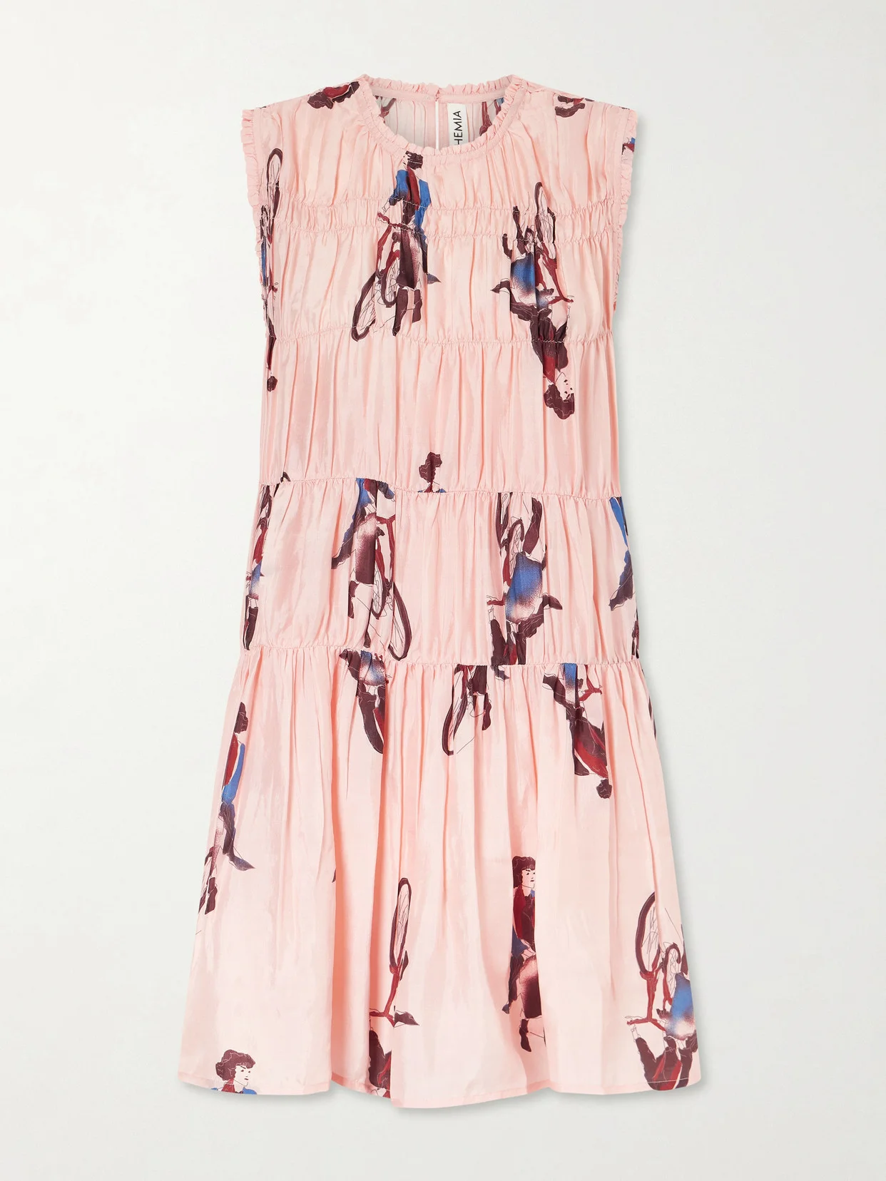 Jule Parisian Printed Silk Mini Dress - 1