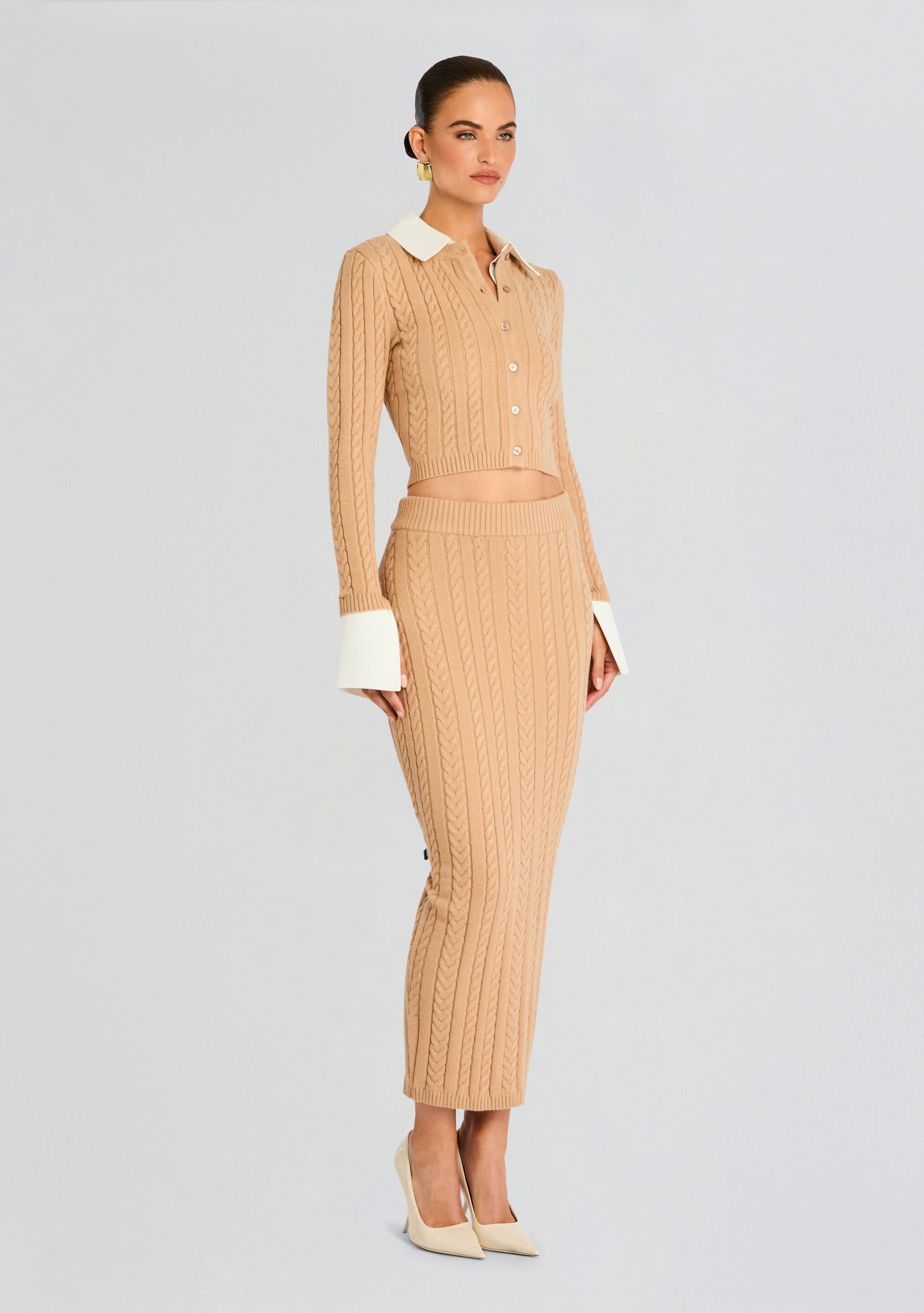 ELOISE CABLE KNIT CARDIGAN - 3