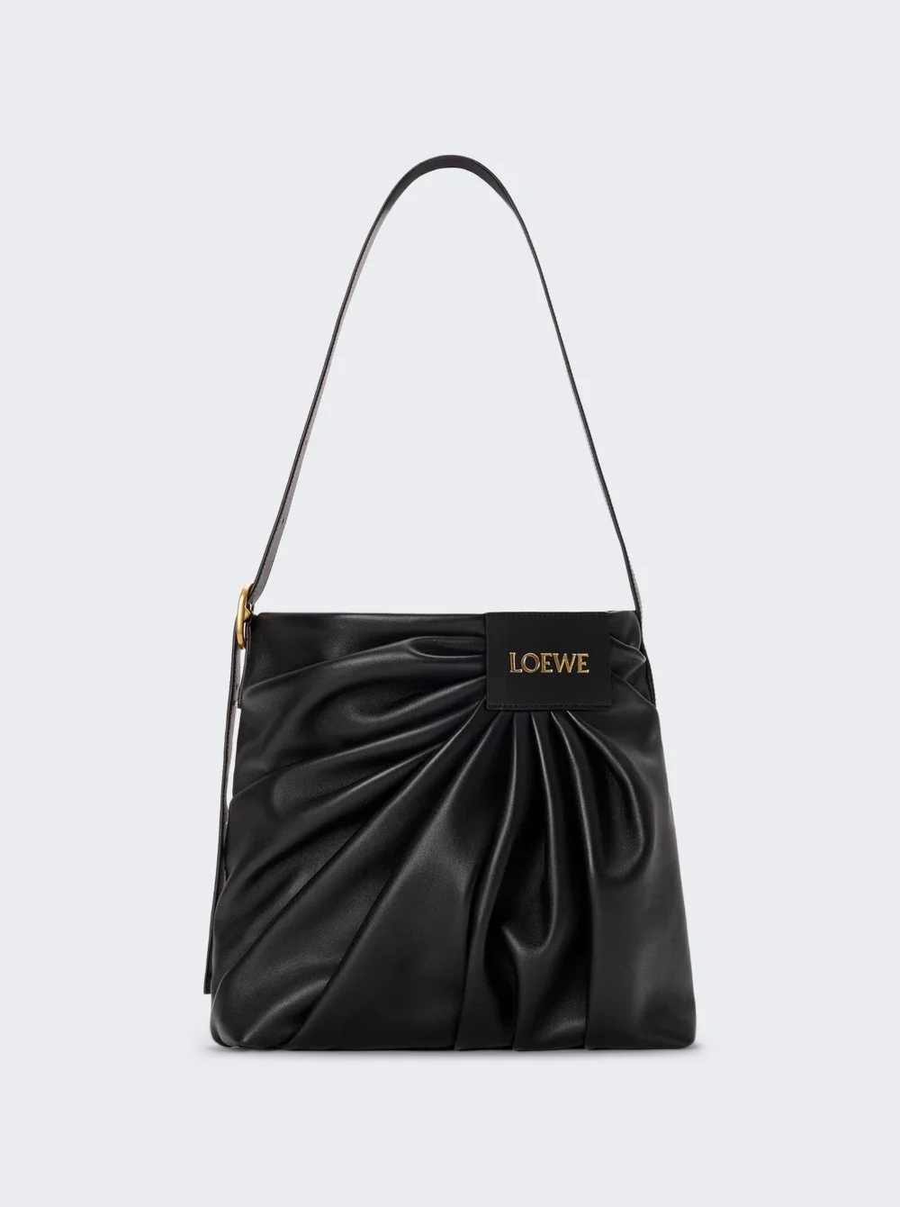 Draped Tote Bag Black - 1
