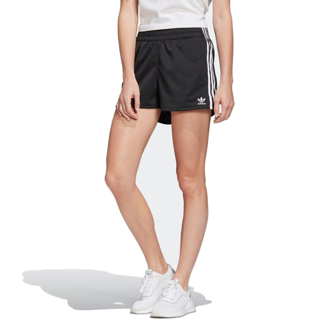 (WMNS) adidas 3-Stripes Shorts Asia Sizing 'Black White' FM2610 - 2