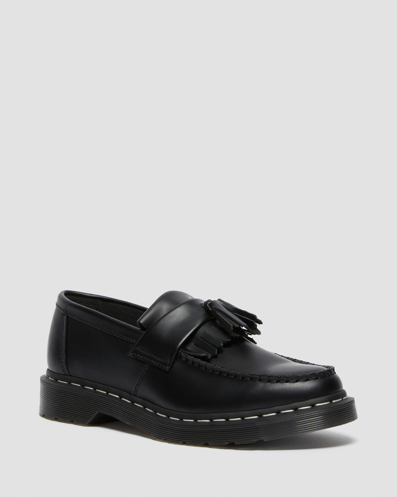 Dr. Martens Adrian White Stitch Smooth Leather Loafers outlook