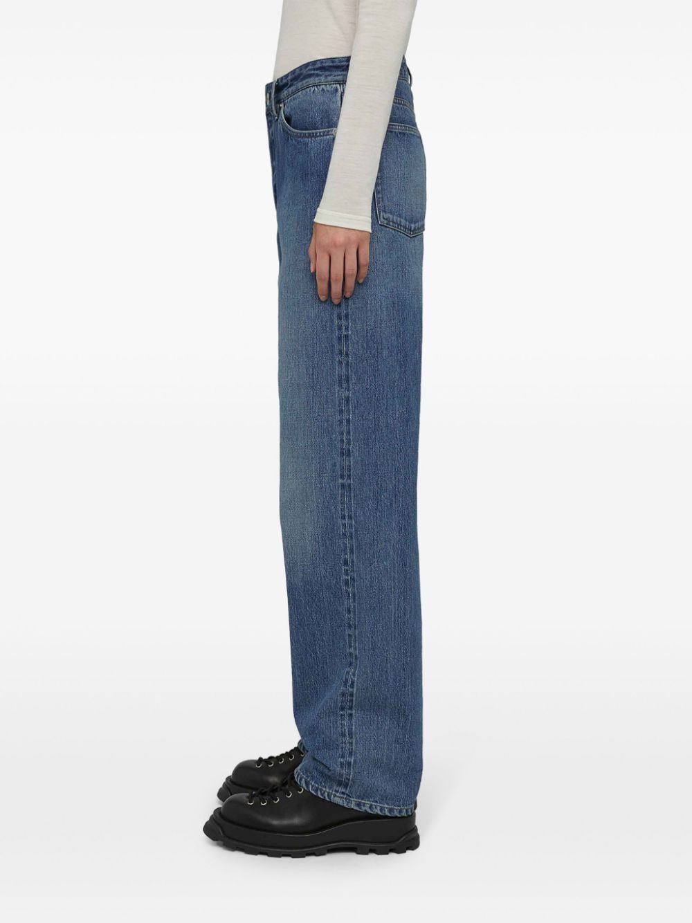 mid-rise straight-leg jeans - 4