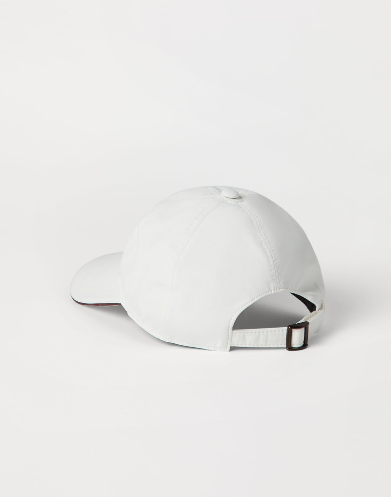 Brunello Cucinelli Water-resistant microfiber baseball cap with contrast details and embroidered logo outlook