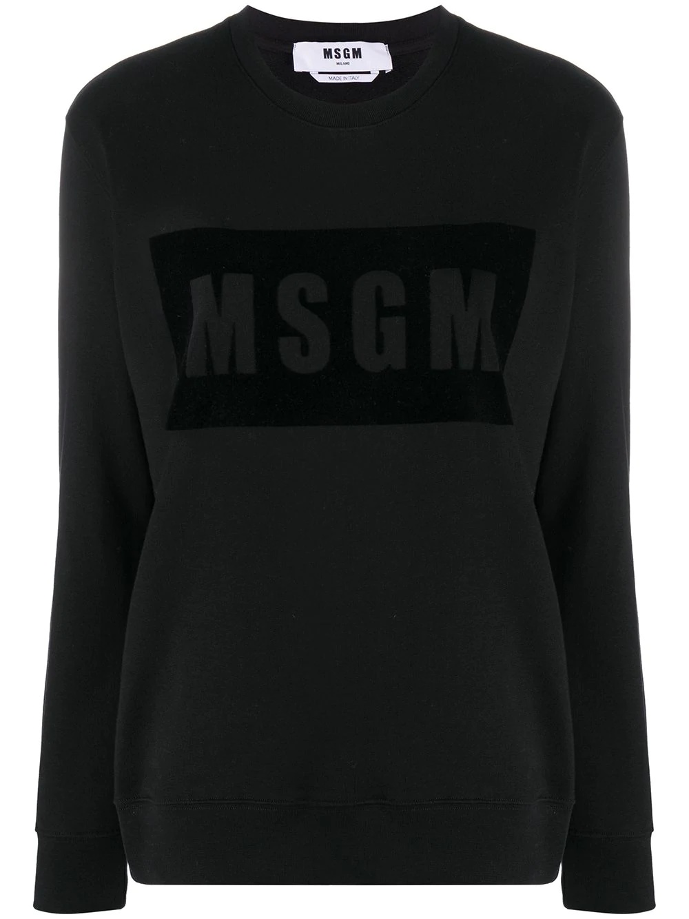 logo print long-sleeved sweatshirt - 1