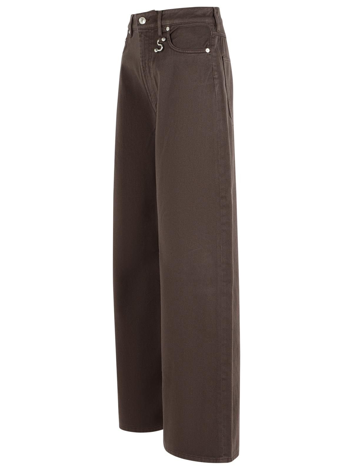Sportmax 'Siamese' Brown Cotton Jeans Women - 2