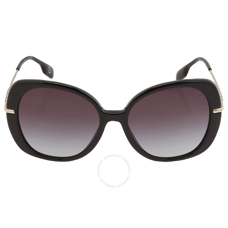 Burberry Caroll Grey Butterfly Ladies Sunglasses Burberry Dark Grey Butterfly Ladies Sunglasses BE4457F  main image 3