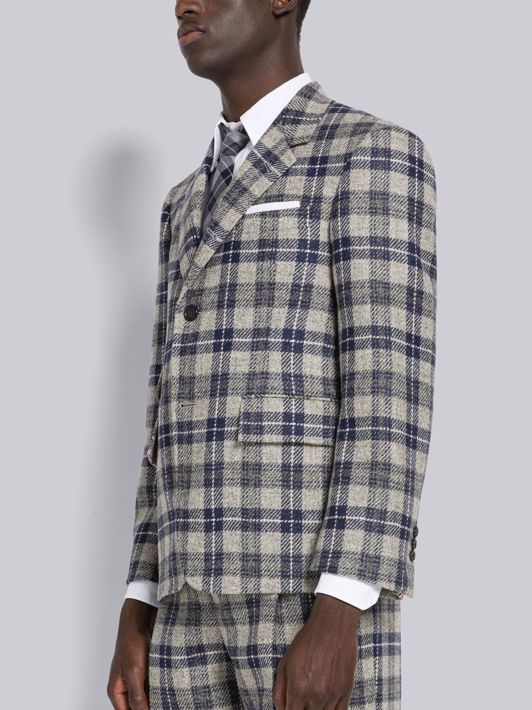 Tartan Check British Wool Single Vent Sport Coat - 2