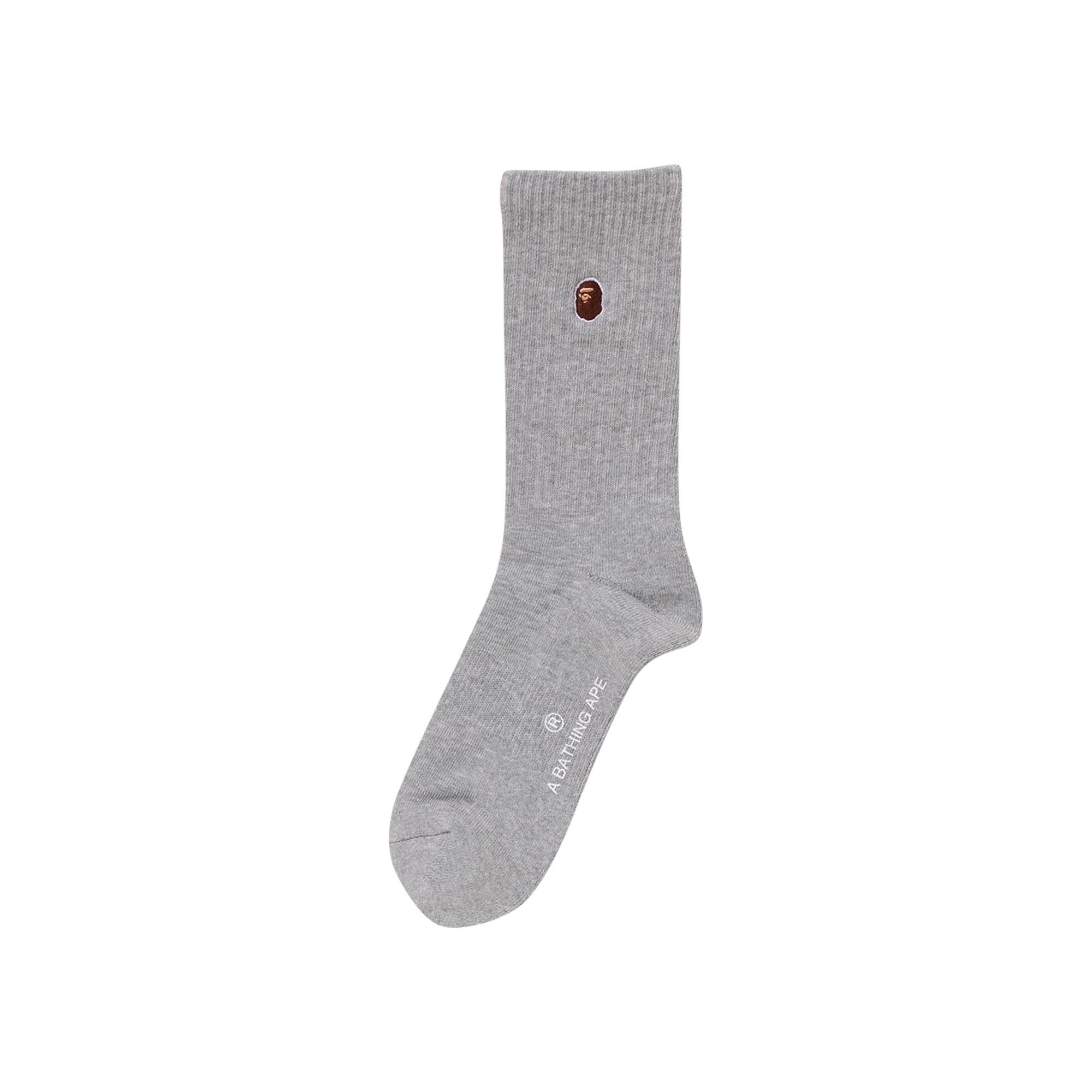 BAPE One Point Socks 'Grey' - 1
