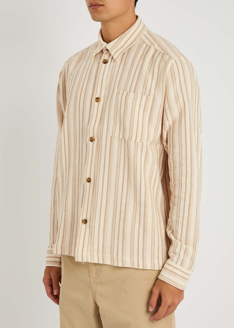 Les Deux Les Deux Shane Stripe Cotton-blend Shirt outlook