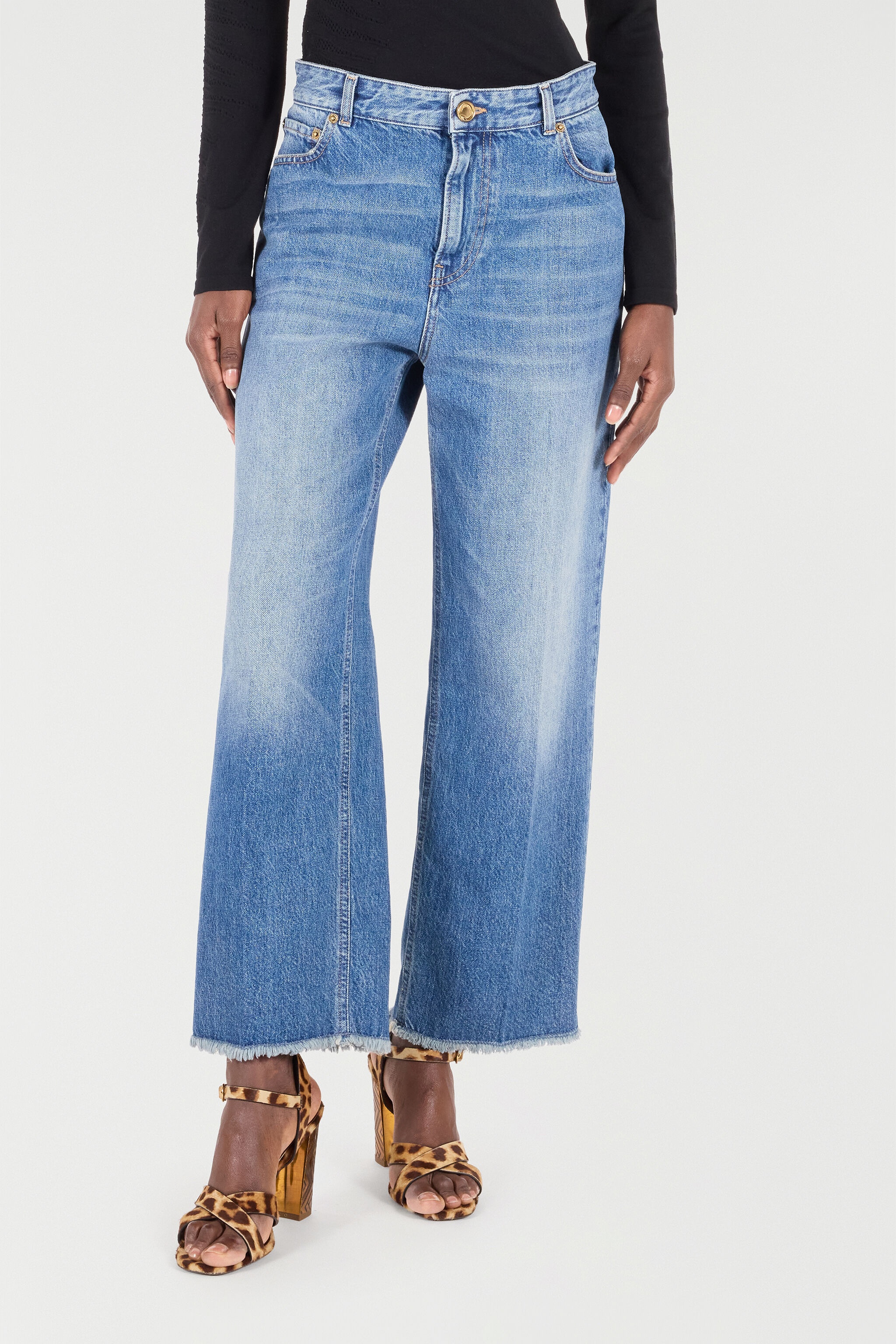 Jeans With Mirror Snake Monogram - 3