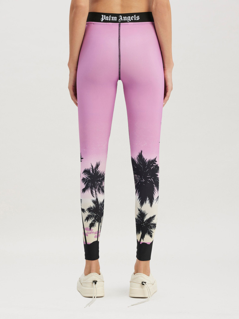 핑크 선셋 로고 Sport Leggins 5