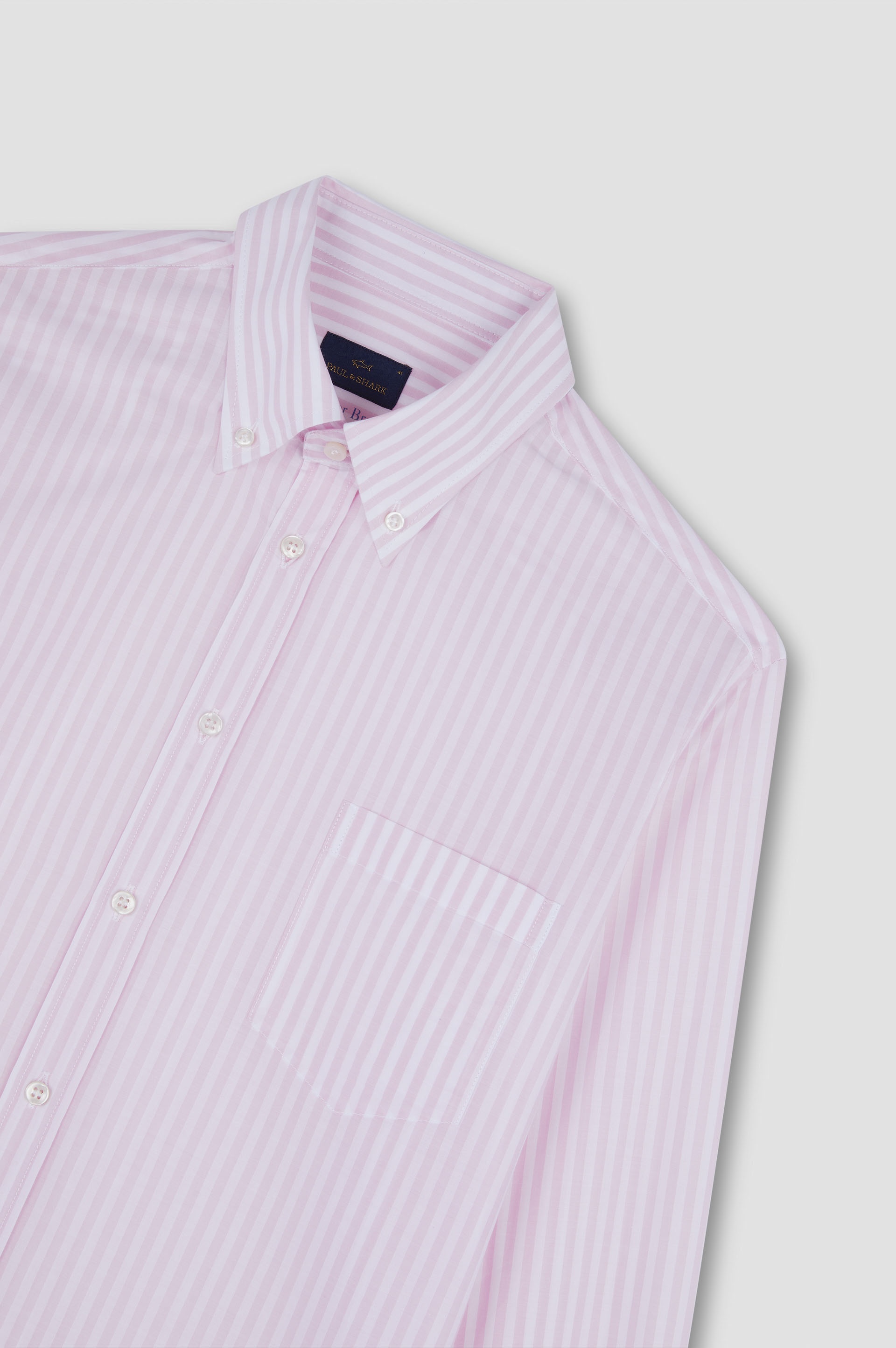 COTTON SHIRT WITH STRIPED PATTERN - 5