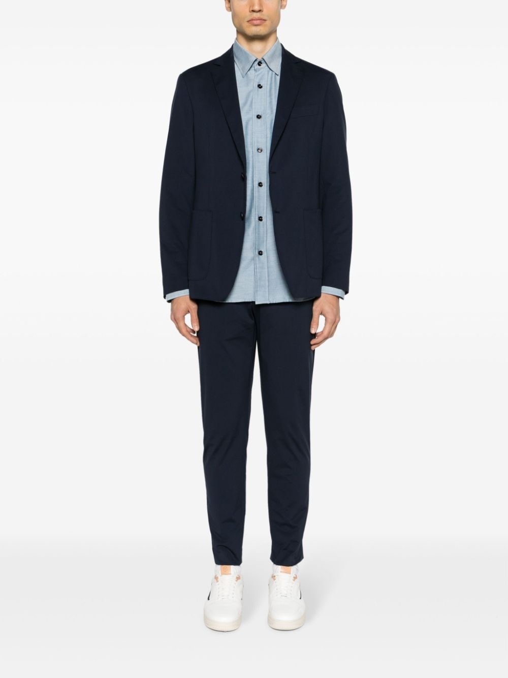 notched-lapels single-breasted blazer - 2