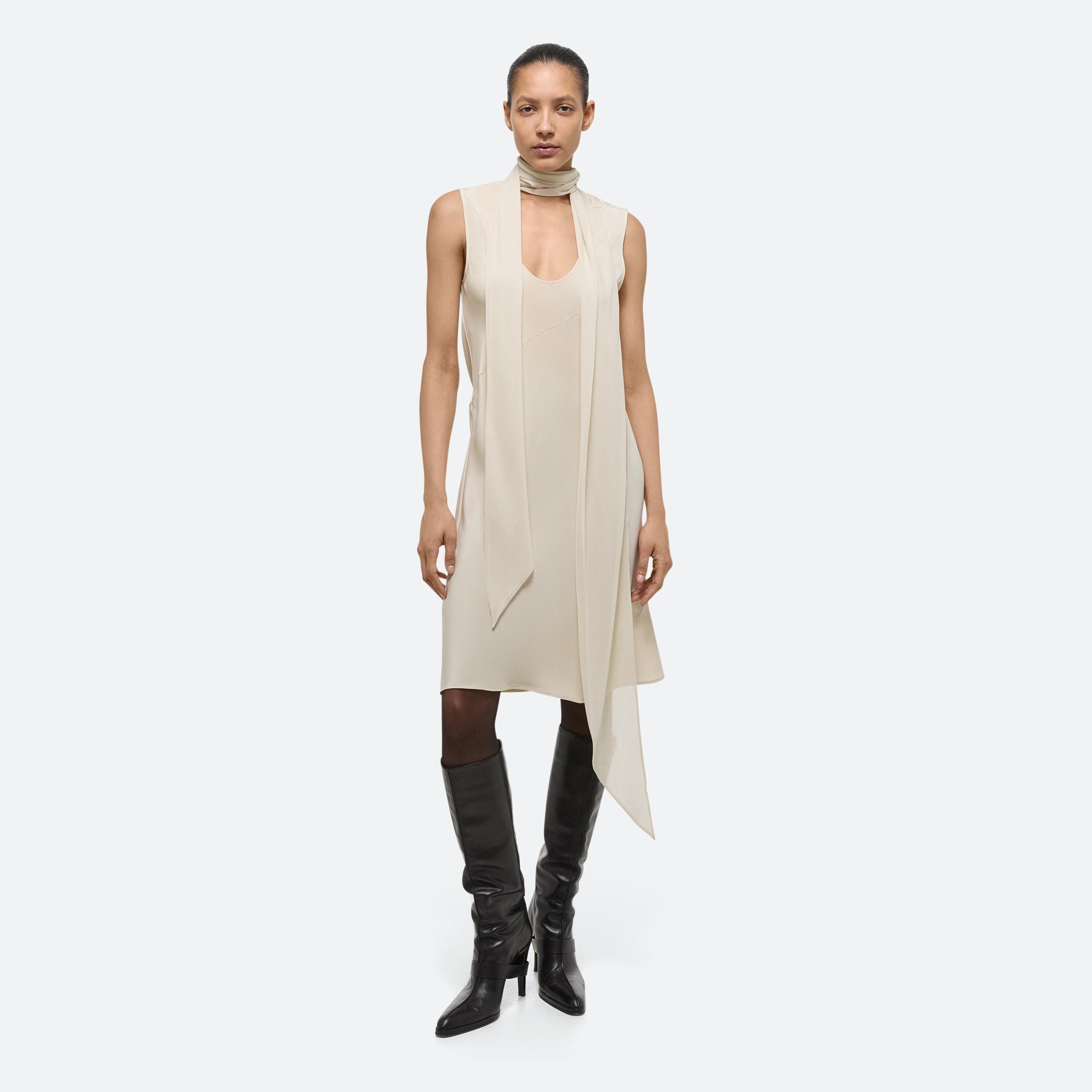 SLEEVELESS SCARF DRESS - 2