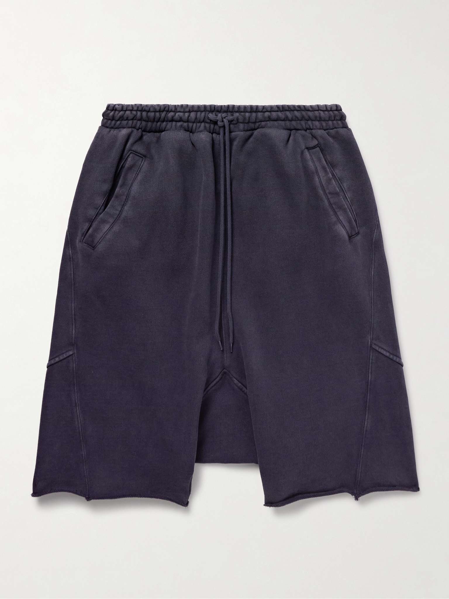 Straight-Leg Organic Cotton-Jersey Drawstring Shorts - 1