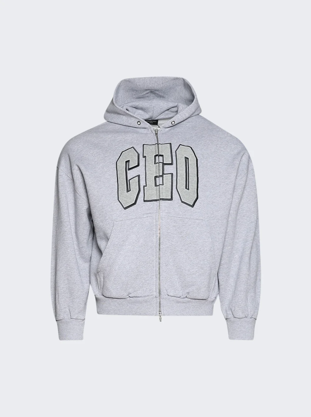Small Fit Zip-up Hoodie Heather Grey - 1