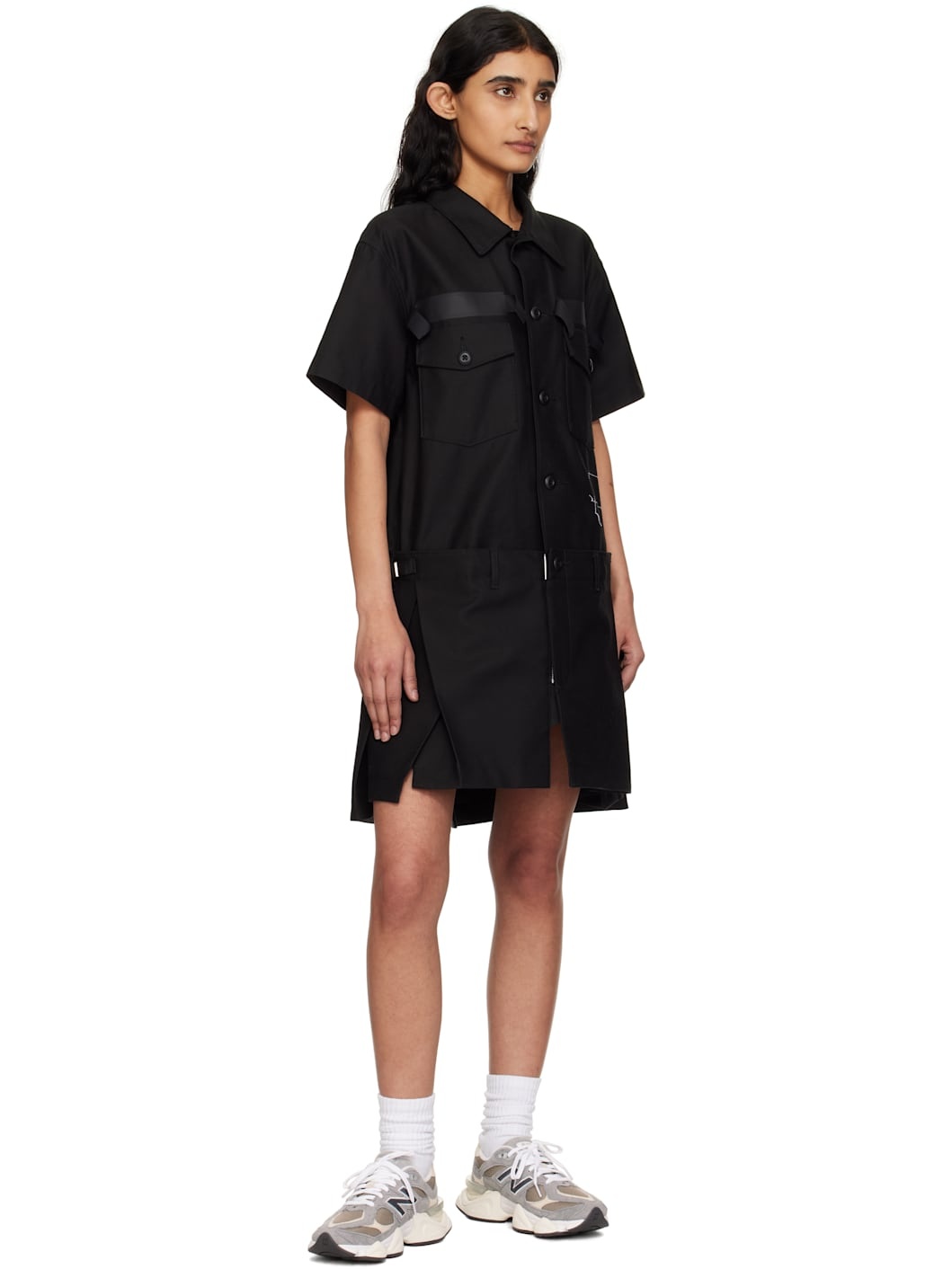 sacai WTAPS Cotton Back Satin Dress | REVERSIBLE