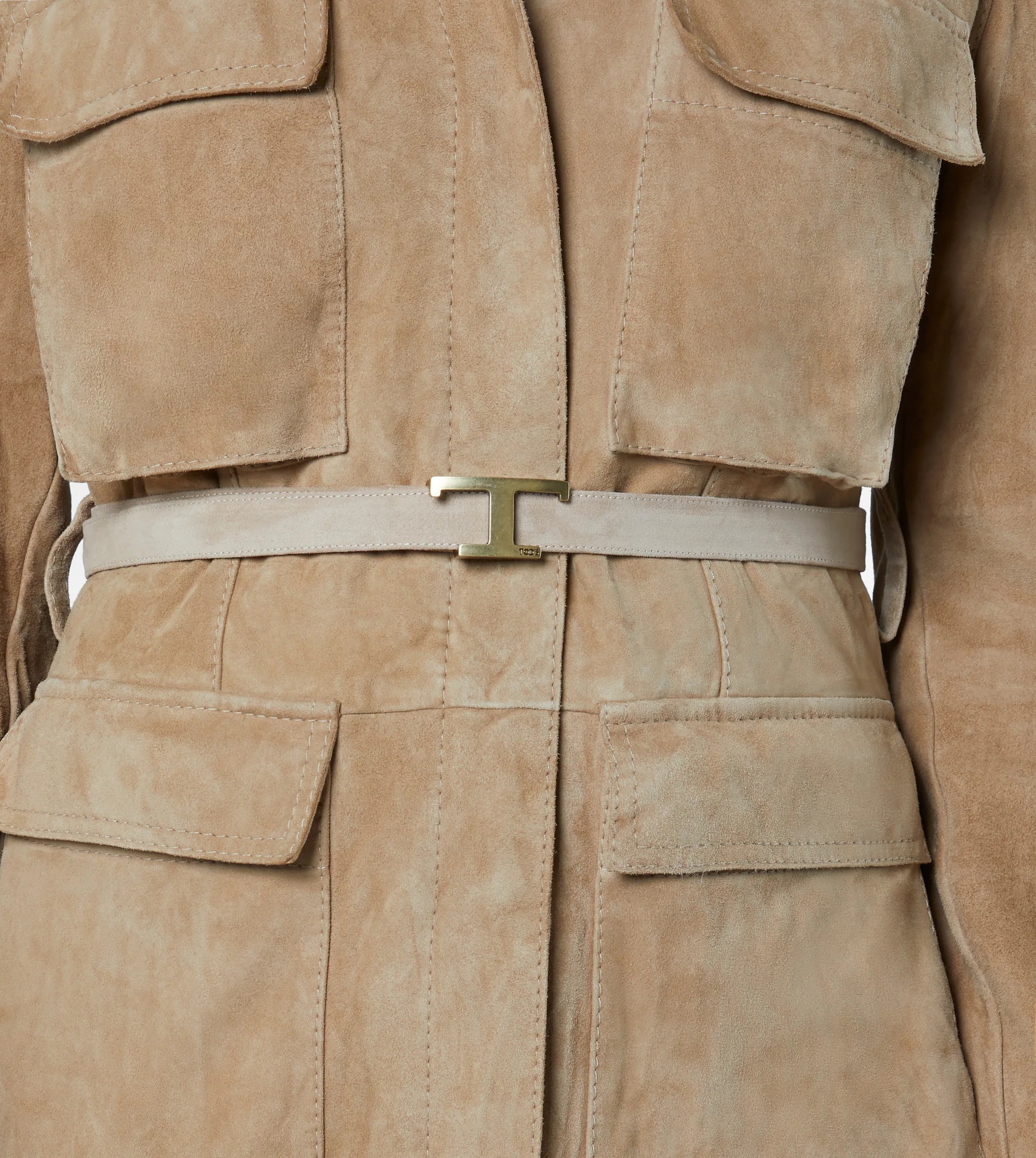 SUEDE JACKET - BEIGE - 5