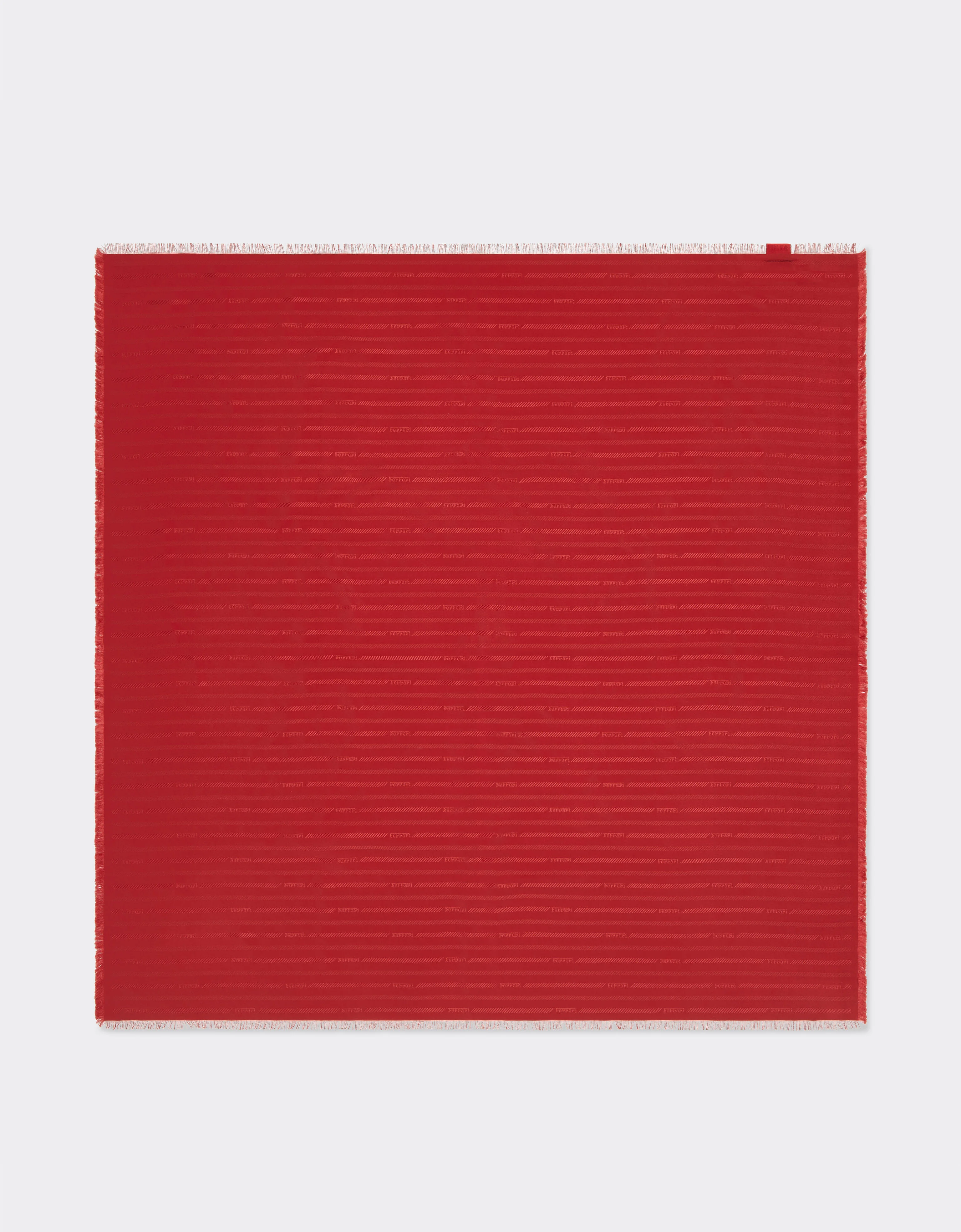 Silk scarf with micro Ferrari logo - 1