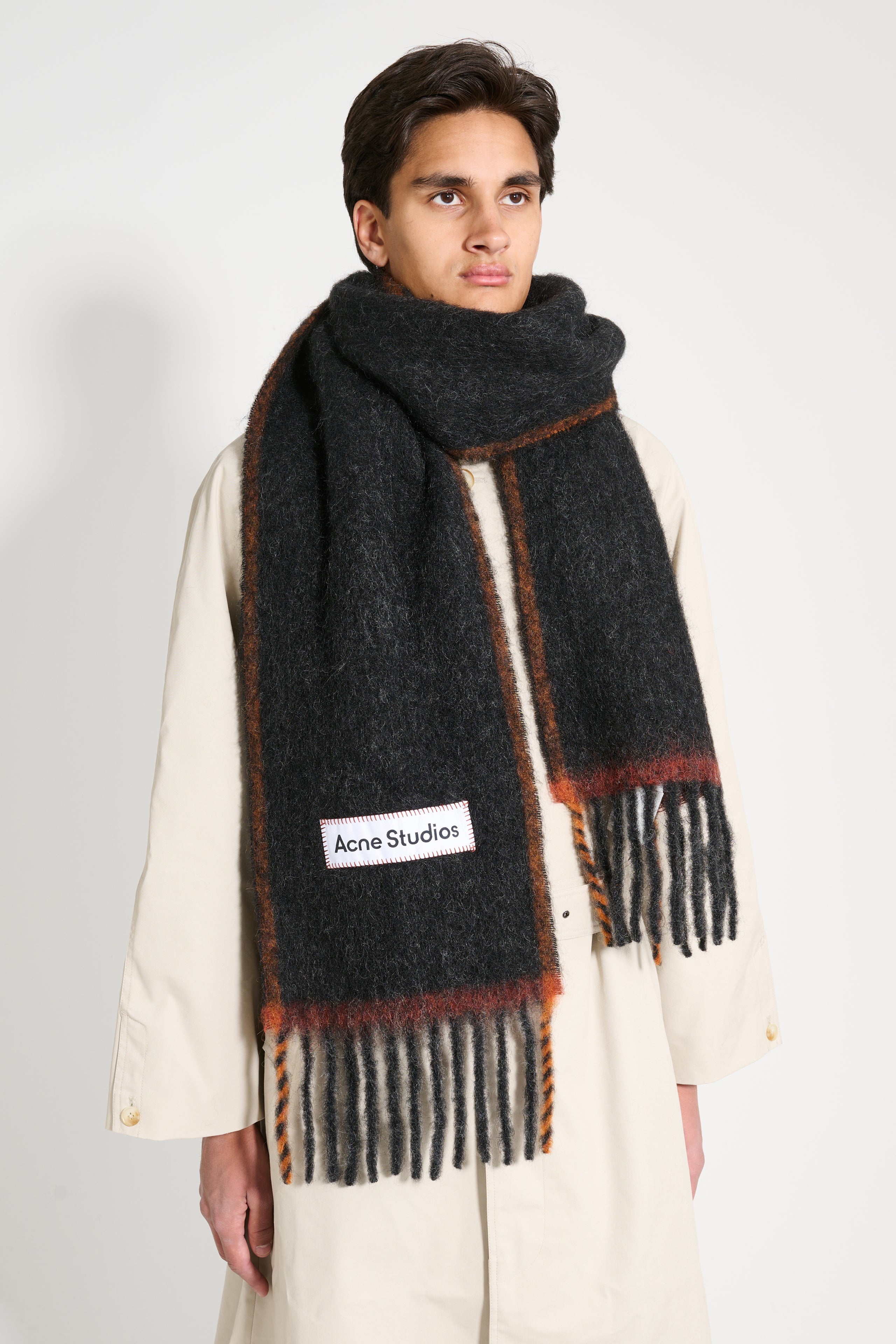 ACNE STUDIOS HEAVY SCARF BLACK - 3