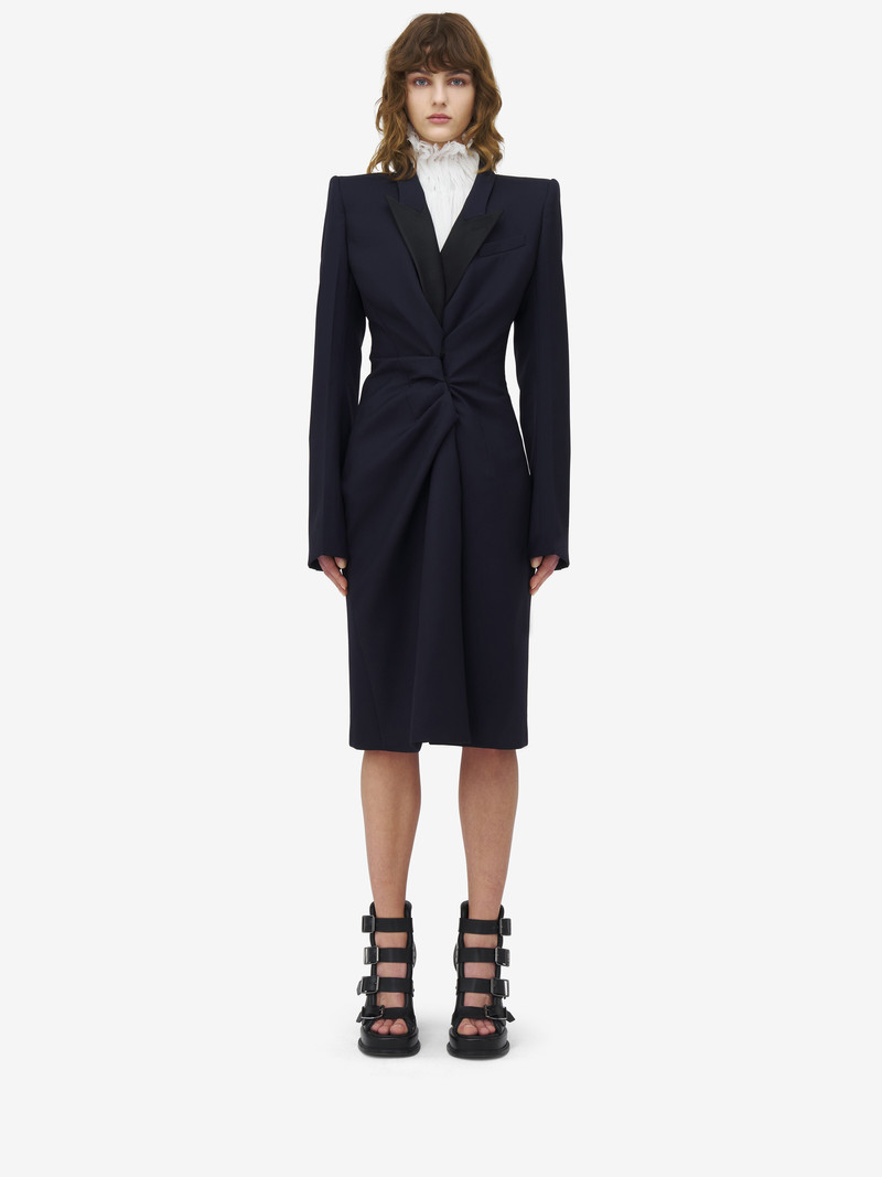 Alexander McQueen Twisted Lapel Coat outlook