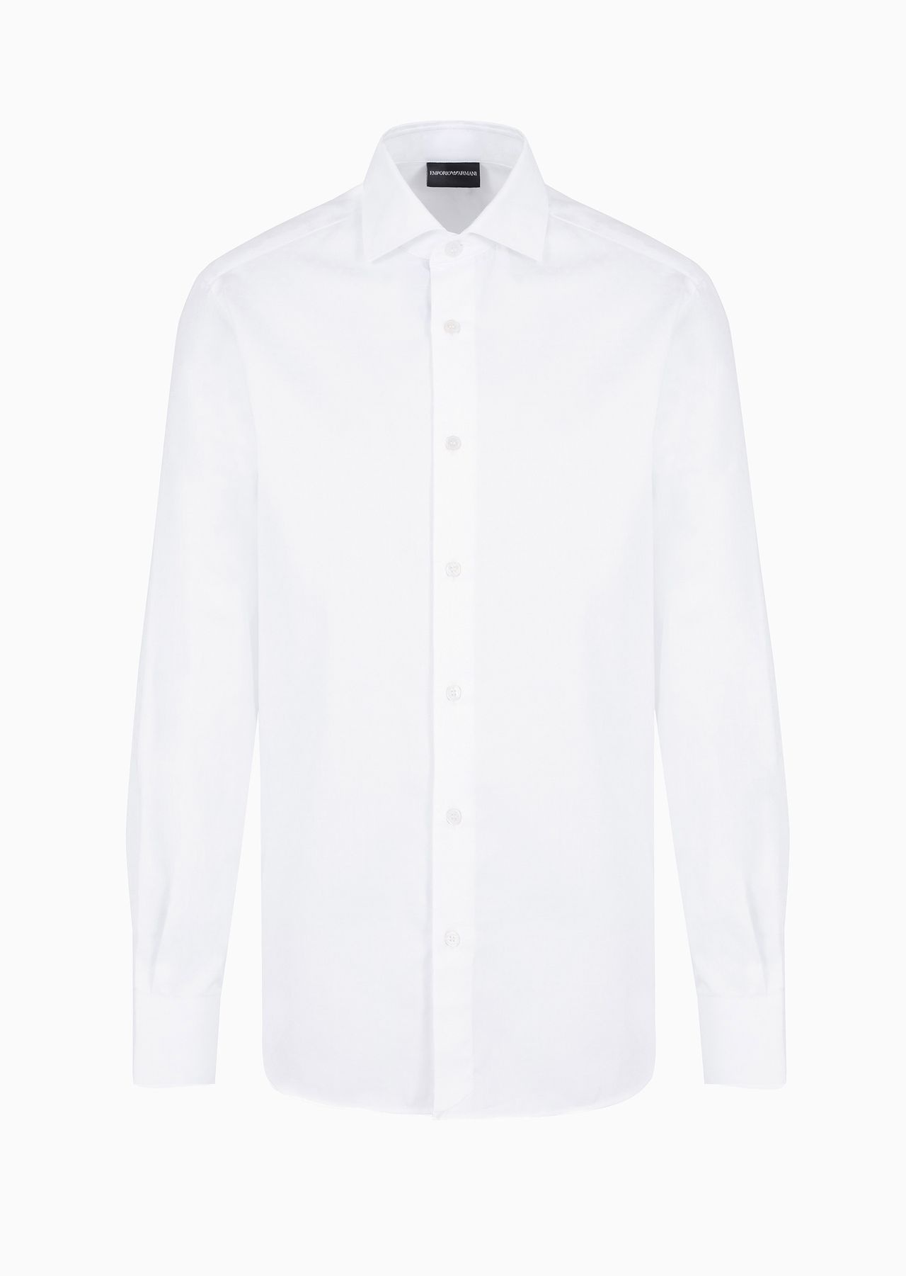 Cotton shirt with all-over jacquard logo lettering dots - 1