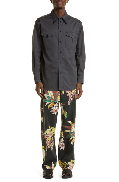 Lemaire Lemaire Tropical Print Belted Loose Fit Silk Blend Pants in Mu150 Multicolor at Nordstrom, Size 30 U outlook