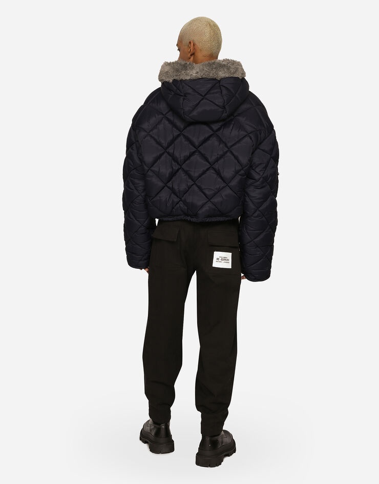 Quilted canvas jacket with hood - 3