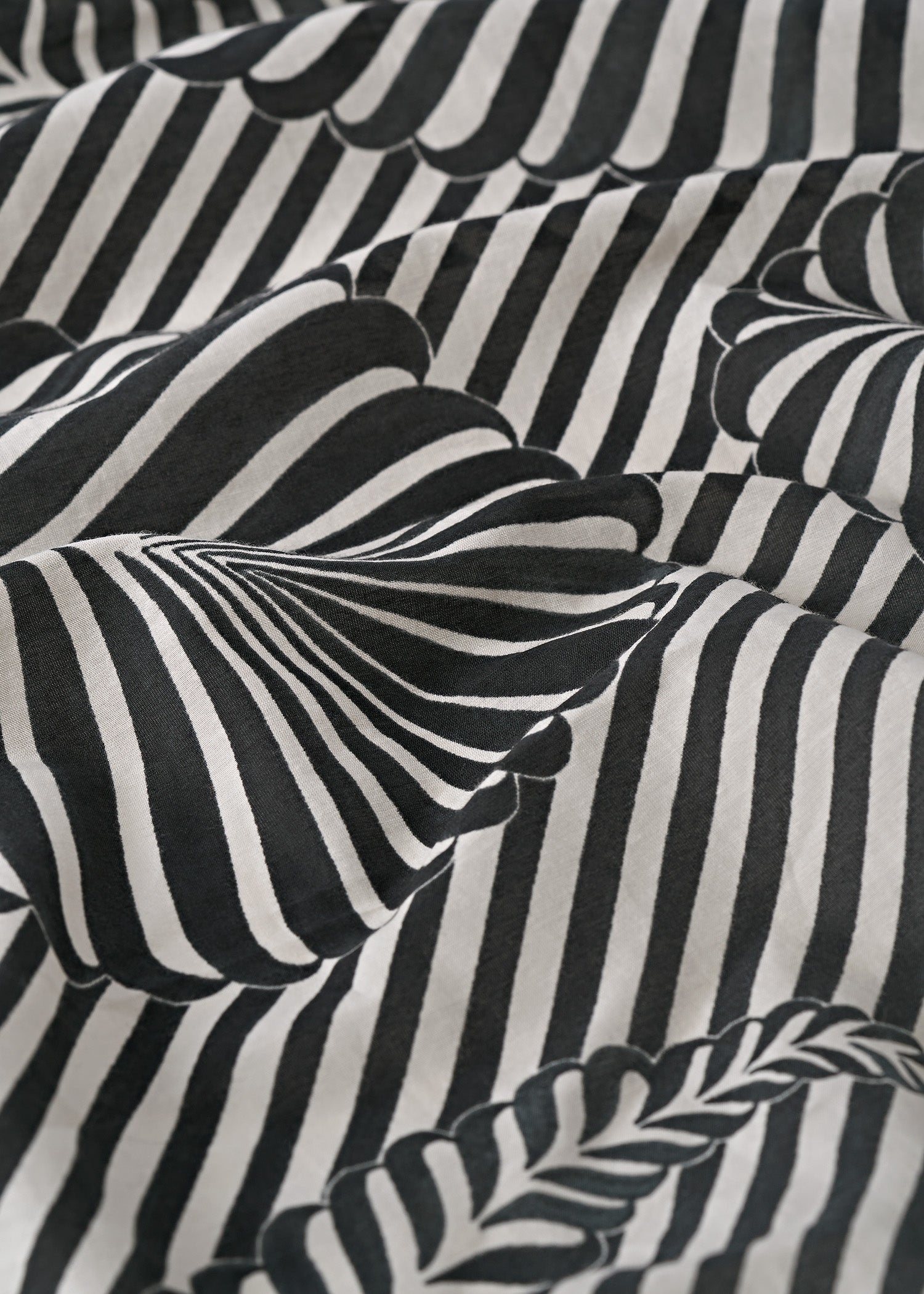 Paisley silk cotton scarf black - 5
