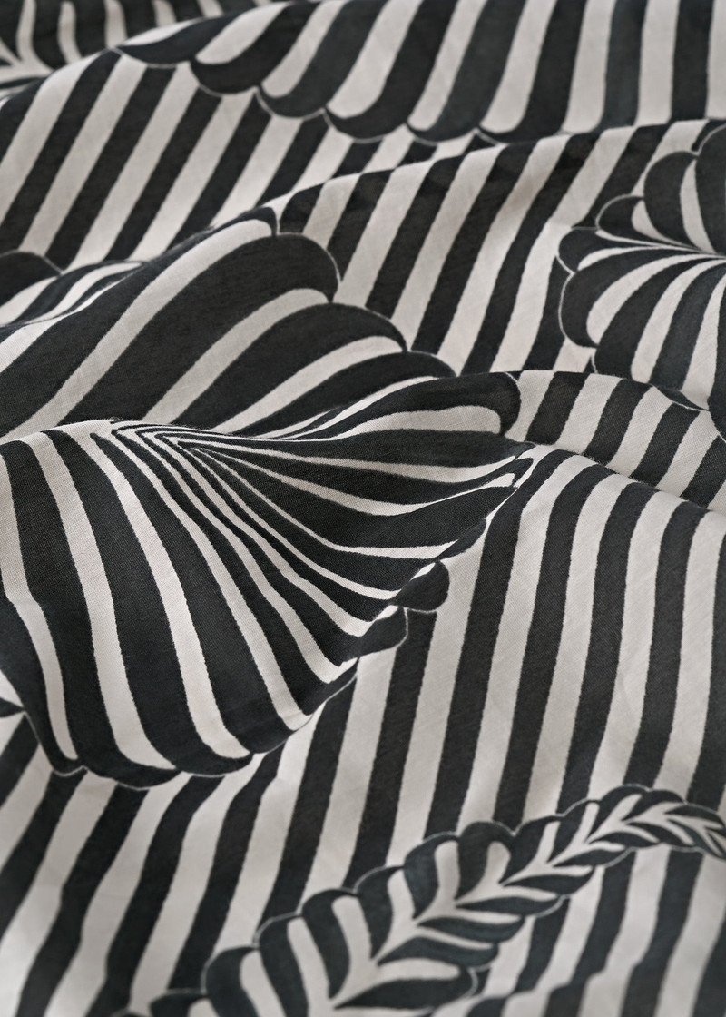 Paisley silk cotton scarf black 5