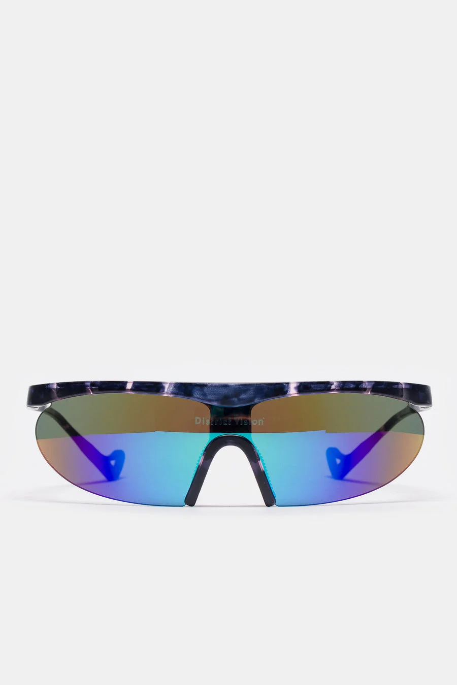 Koharu Eclipse Sunglasses in Navy Pink Mosaic/D+ Blue Mirror - 1