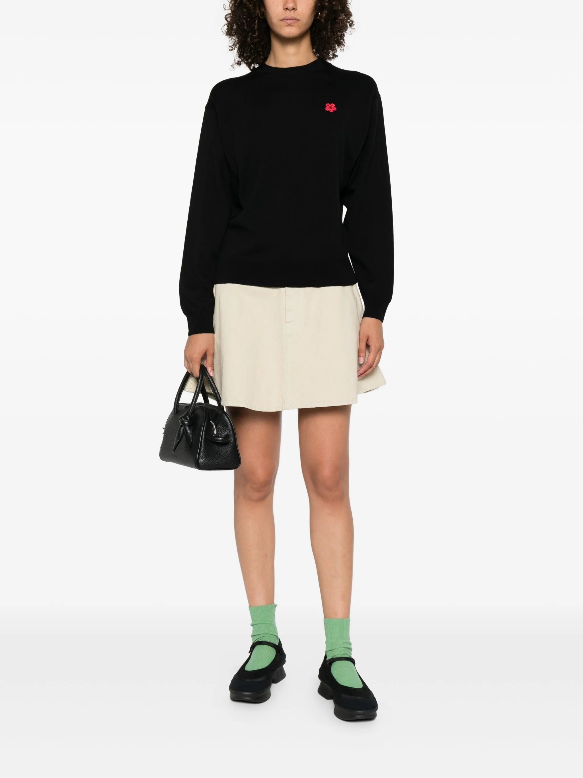 Kenzo Flower-embroidered Wool Sweater - 3